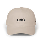 C4G Embroidered Classic Dad Cap — Minimalist White Baseball Hat