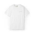 Minimalist 'LOVE' Graphic T-Shirt — White Casual Tee with Subtle Sleeve Art