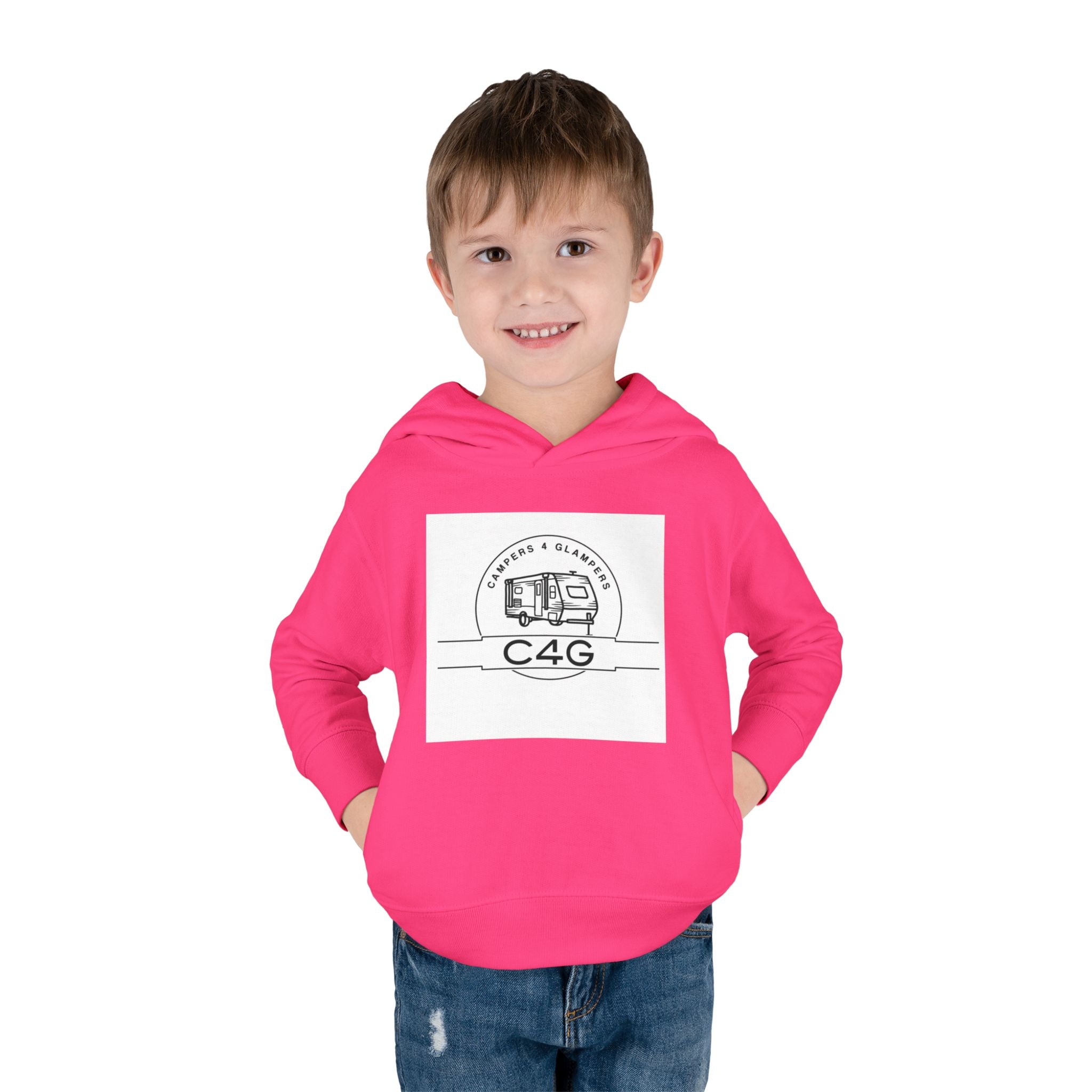 Toddler Hoodie — Retro Camper 'C4G' Pullover Fleece for Kids
