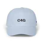 C4G Embroidered Classic Dad Cap — Minimalist White Baseball Hat
