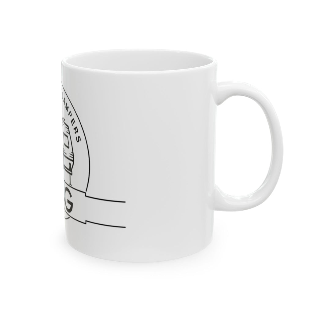 Camper Logo Ceramic Mug — C4G Travel Camper Coffee Cup (11oz, 15oz)
