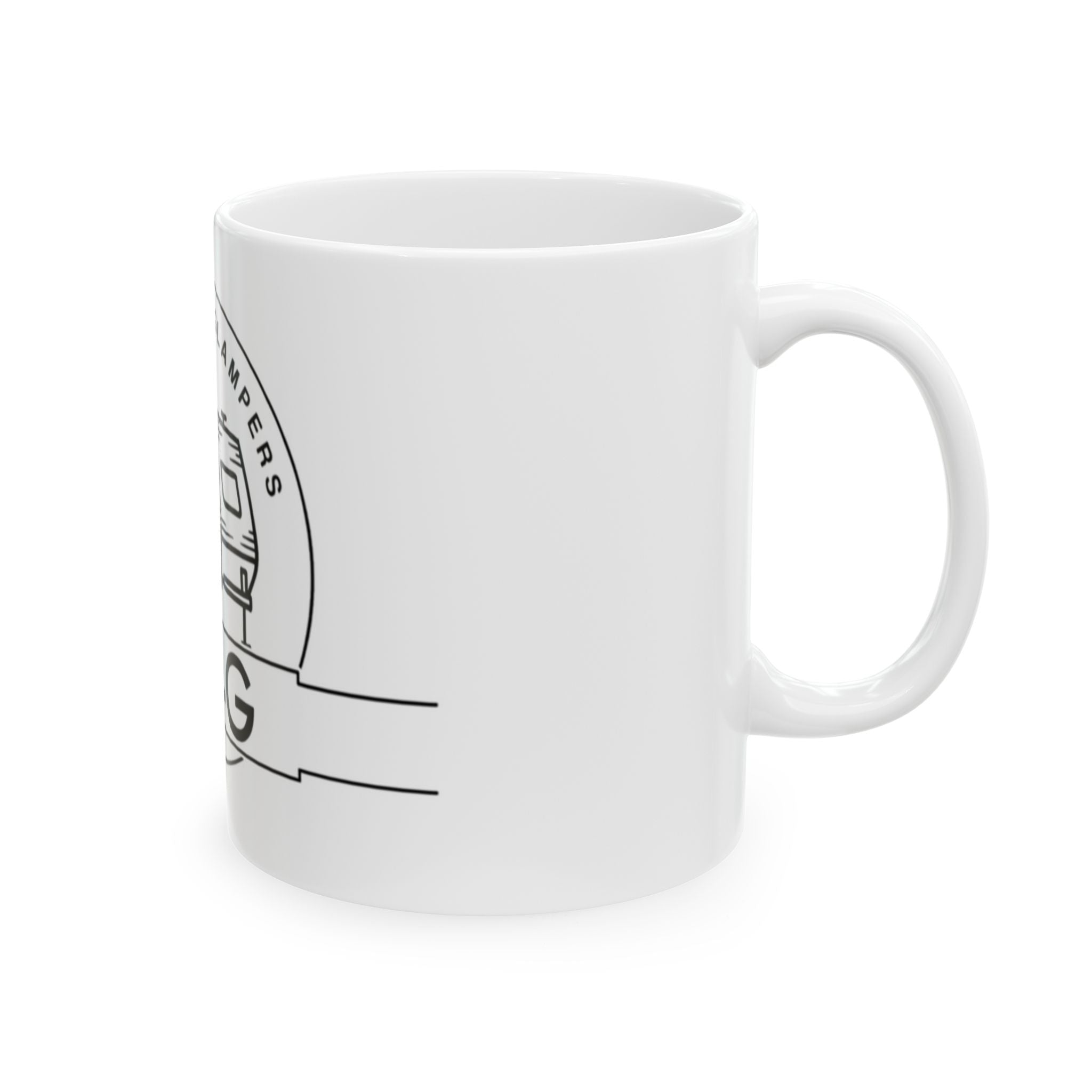Camper Logo Ceramic Mug — C4G Travel Camper Coffee Cup (11oz, 15oz)
