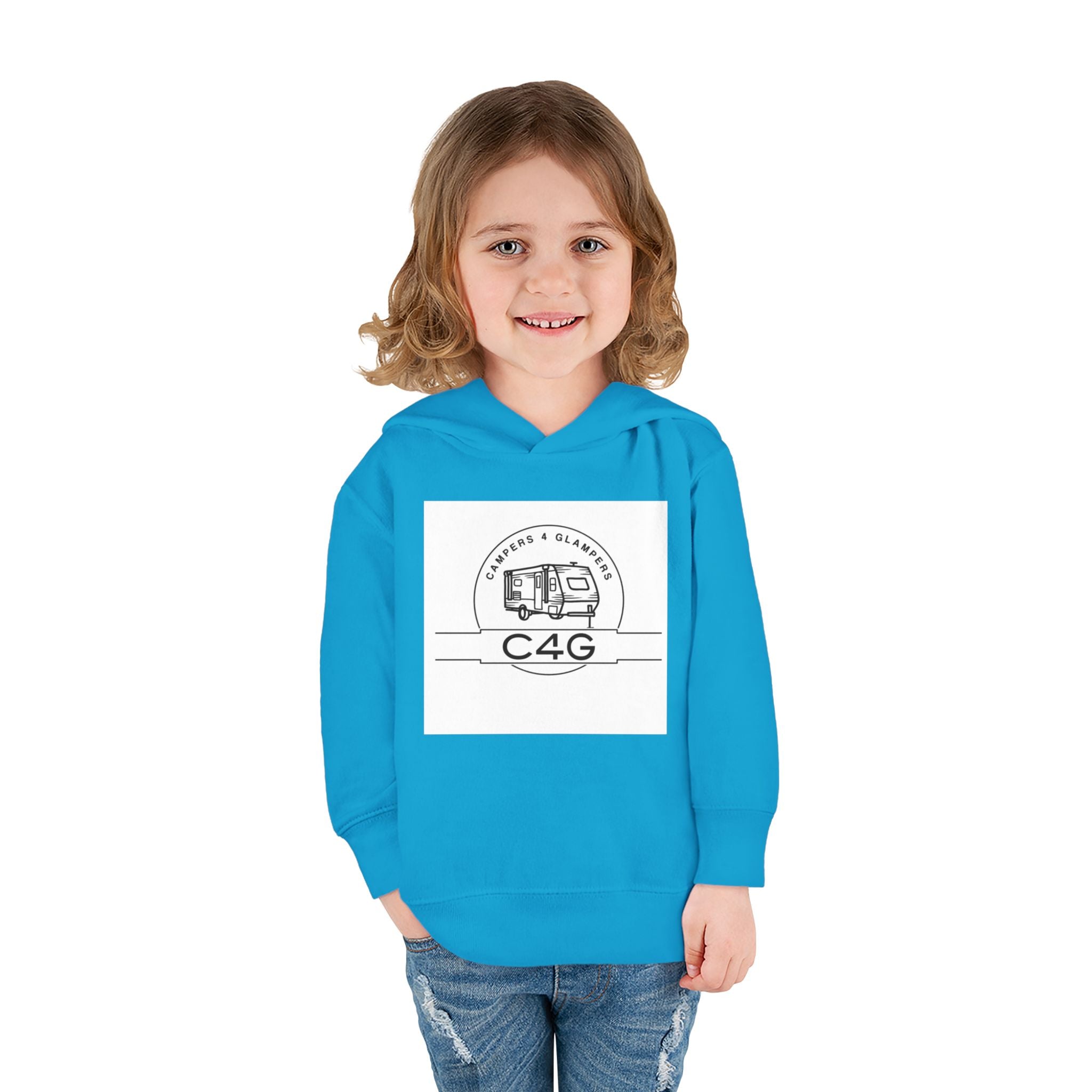 Toddler Hoodie — Retro Camper 'C4G' Pullover Fleece for Kids