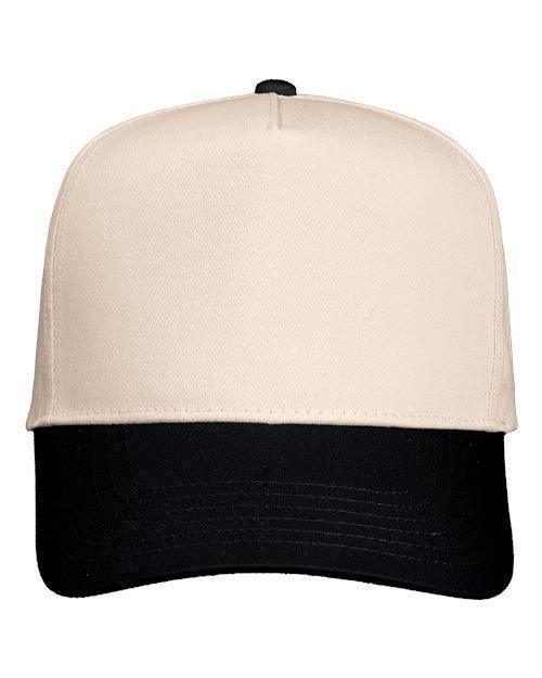 Red White & Blonde Embroidered Adjustable Five-Panel Twill Hat