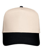 Red White & Blonde Embroidered Adjustable Five-Panel Twill Hat