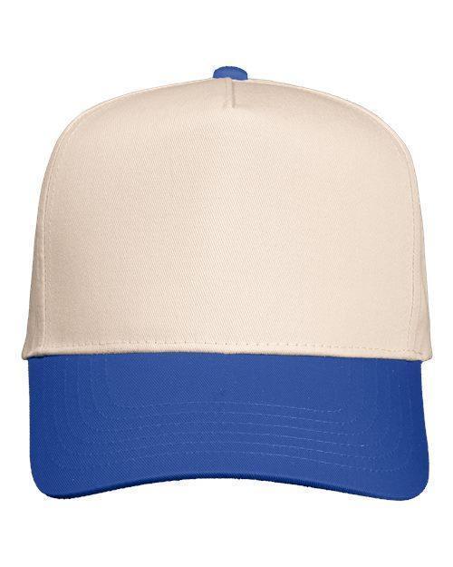 Red White & Blonde Embroidered Adjustable Five-Panel Twill Hat