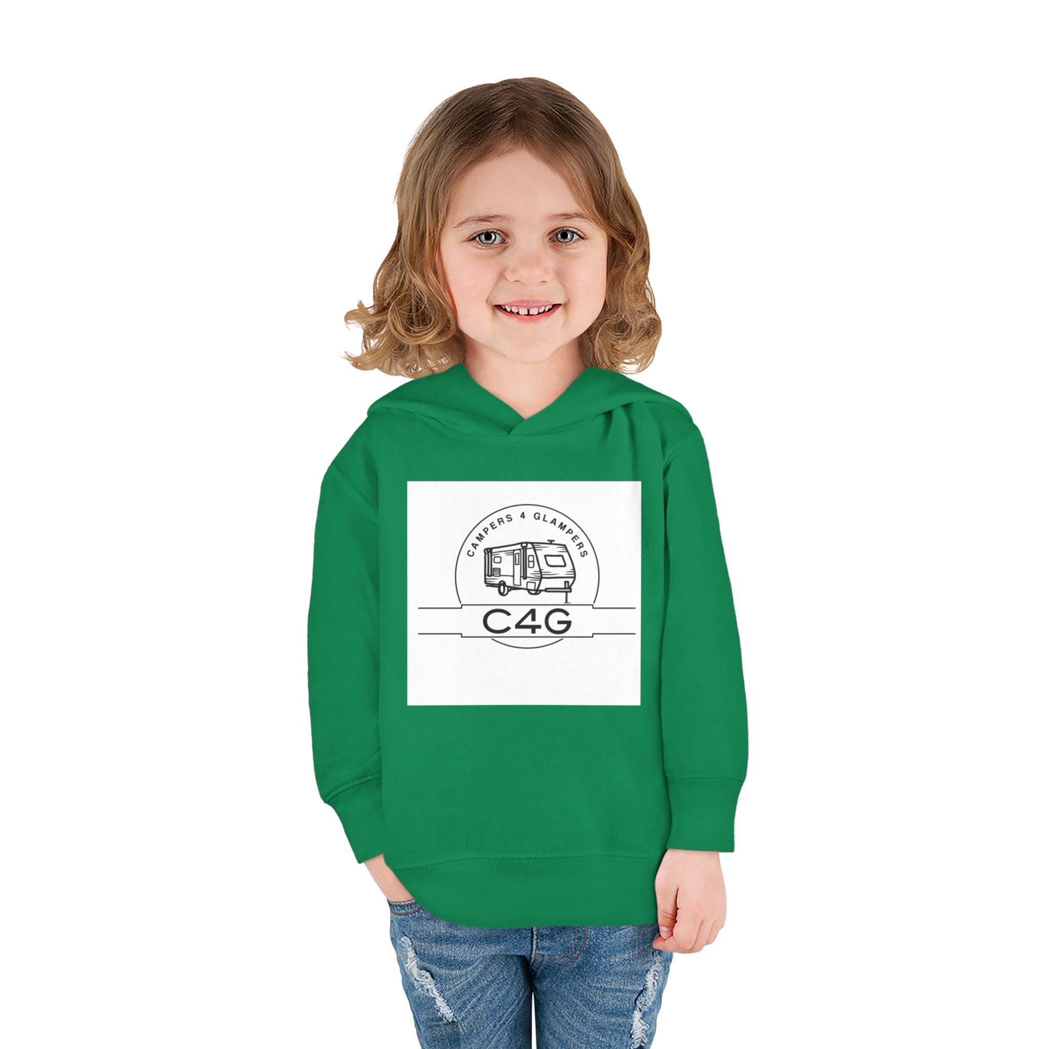 Toddler Hoodie — Retro Camper 'C4G' Pullover Fleece for Kids