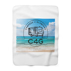 Sherpa Blanket — 'Campers 4 Glampers' Beach RV Sherpa Fleece Throw