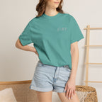 Minimalist 'LOVE' Graphic T-Shirt — White Casual Tee with Subtle Sleeve Art