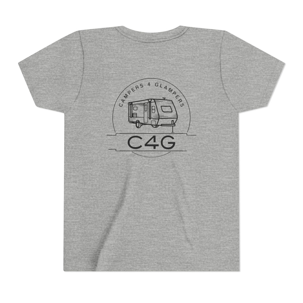 C4G Kids Tee — Camper & Glamping Youth Short Sleeve Shirt