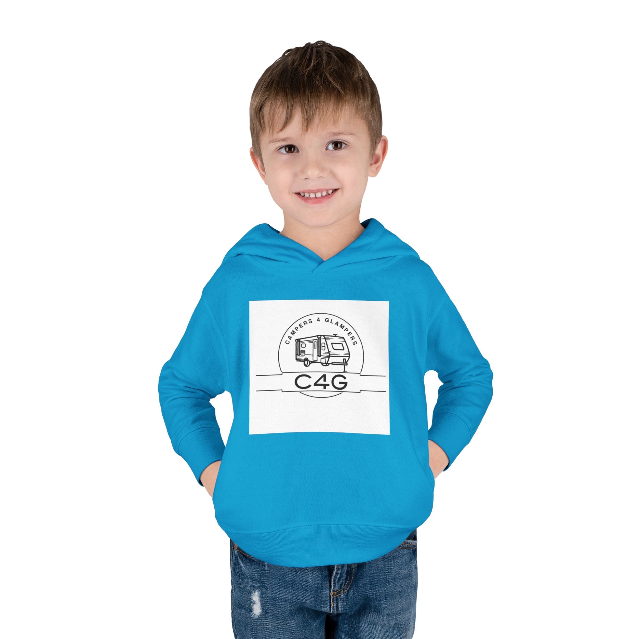 Toddler Hoodie — Retro Camper 'C4G' Pullover Fleece for Kids