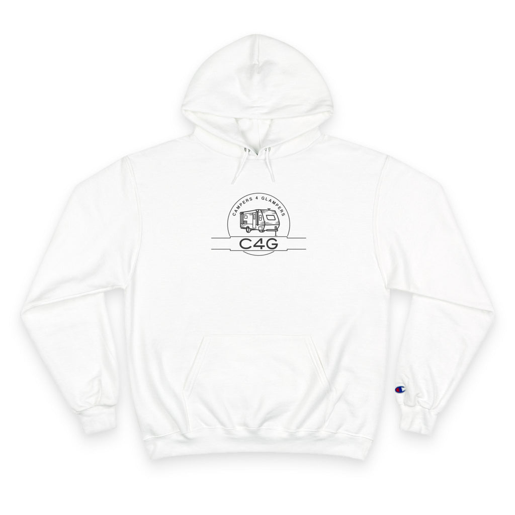 Very Social Camper Hoodie — Retro Camper Graphic Champion Hoodie