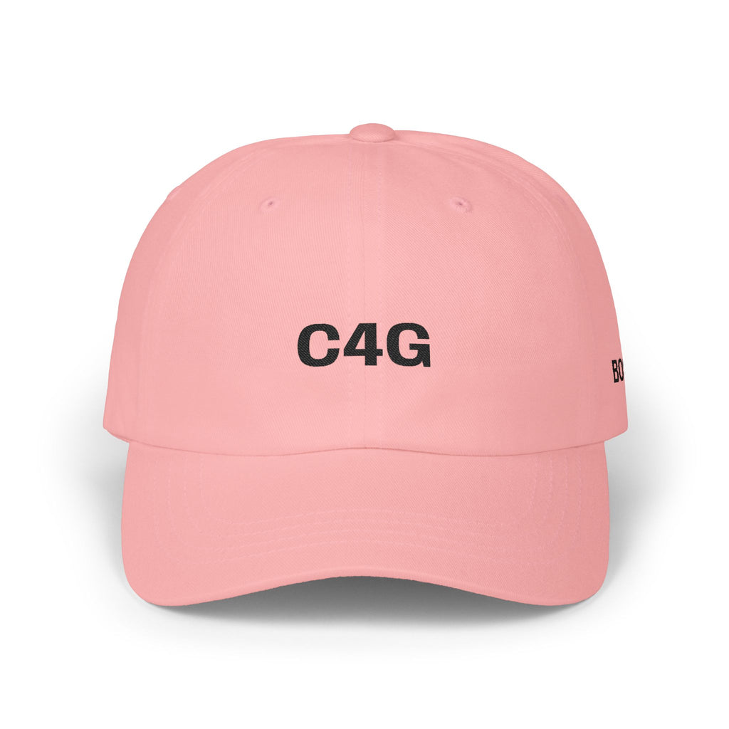 C4G Embroidered Classic Dad Cap — Minimalist White Baseball Hat
