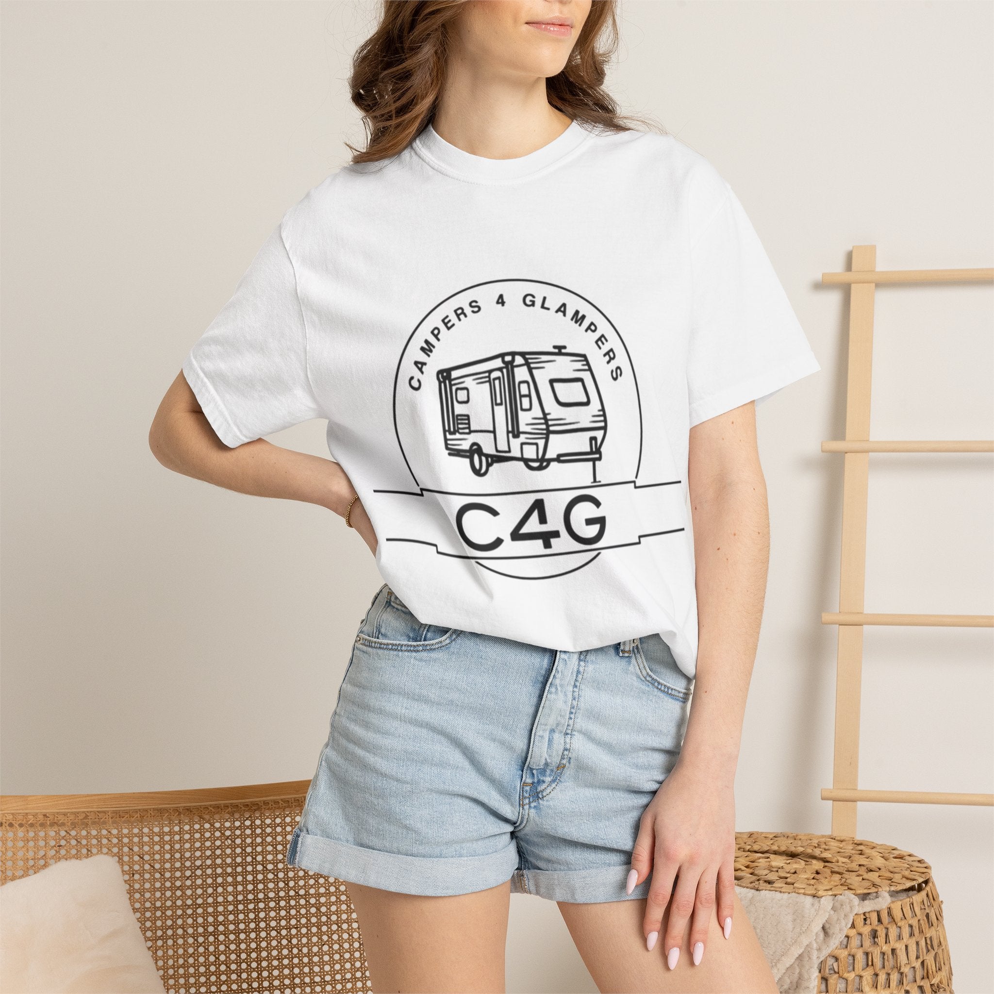 C4G Campers & Glampers Logo T-Shirt — Vintage Travel Trailer Tee