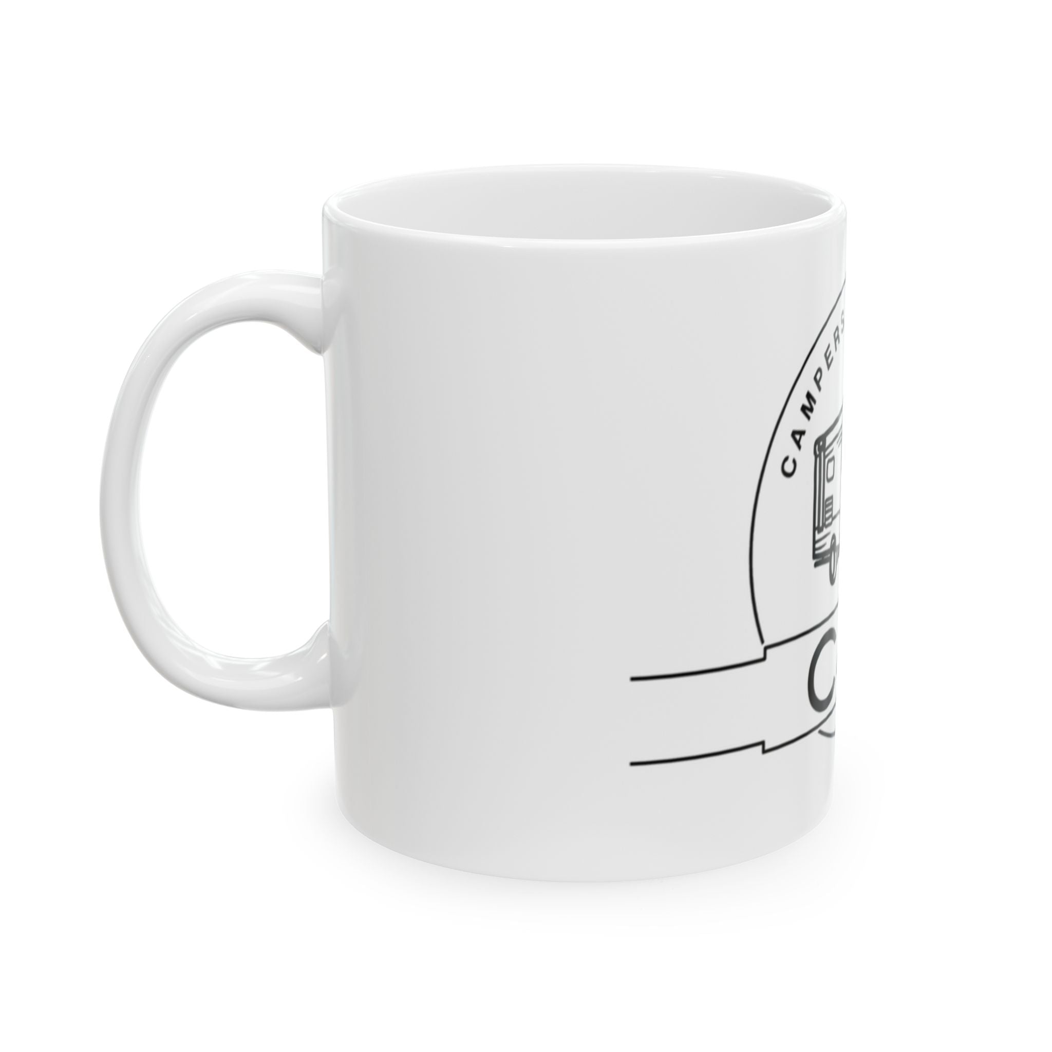 Camper Logo Ceramic Mug — C4G Travel Camper Coffee Cup (11oz, 15oz)