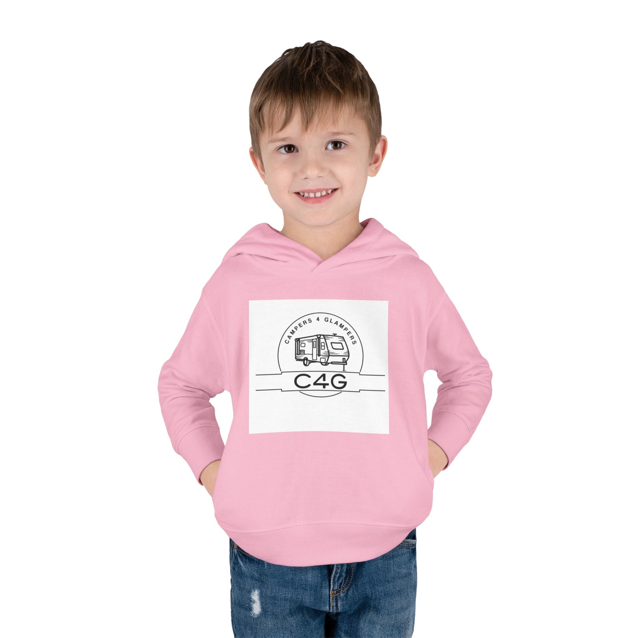 Toddler Hoodie — Retro Camper 'C4G' Pullover Fleece for Kids