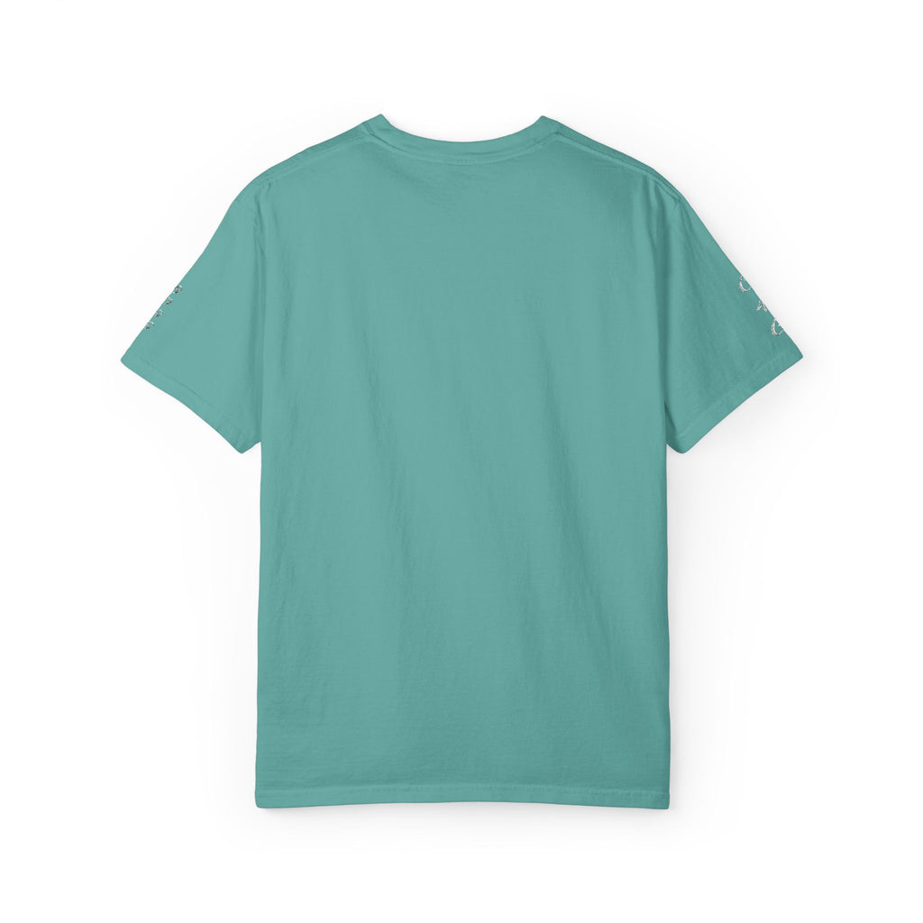 Minimalist 'LOVE' Graphic T-Shirt — White Casual Tee with Subtle Sleeve Art