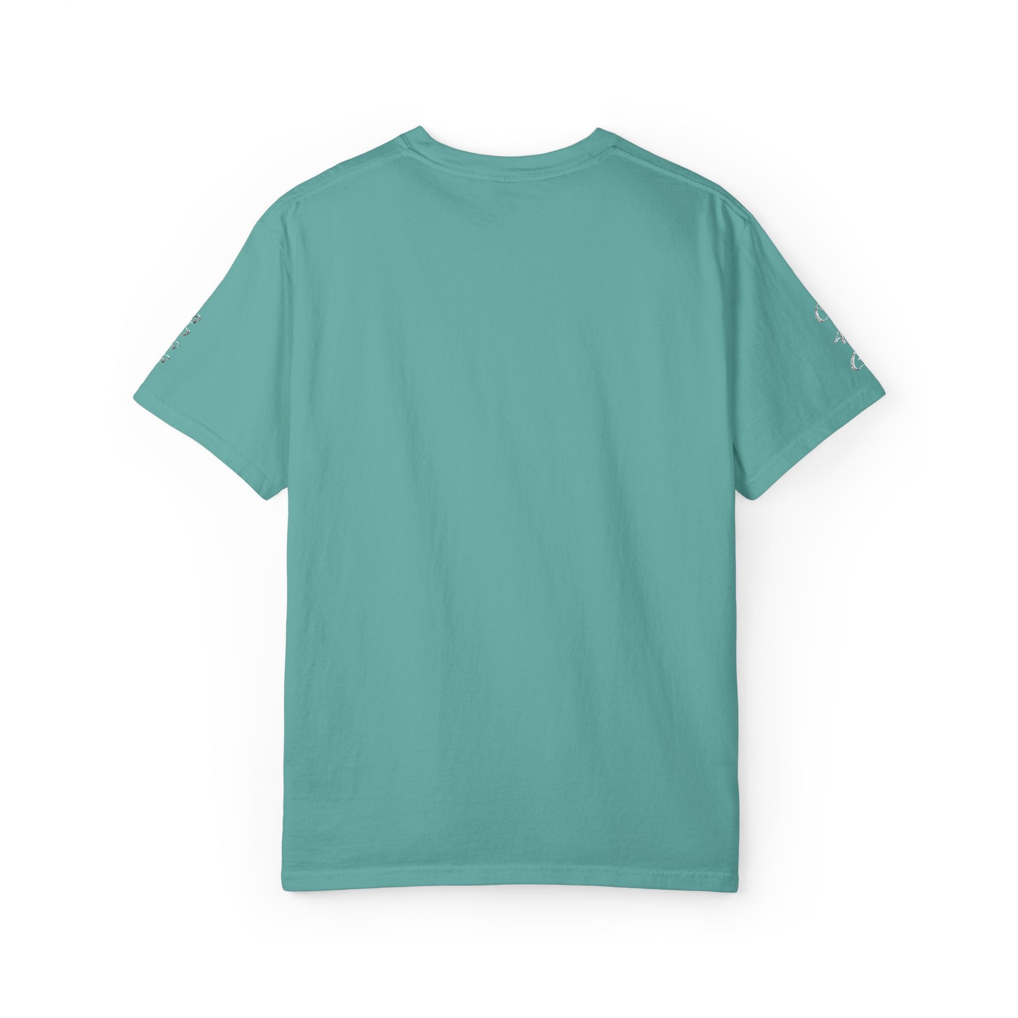 Minimalist 'LOVE' Graphic T-Shirt — White Casual Tee with Subtle Sleeve Art