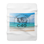 Sherpa Blanket — 'Campers 4 Glampers' Beach RV Sherpa Fleece Throw