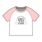 Glamping Camper Raglan Tee — "I'm Literally Just Glamping" Women's Baby Tee