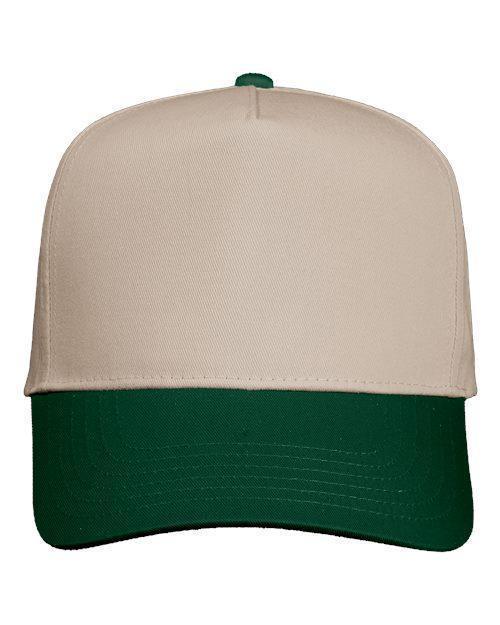 Red White & Blonde Embroidered Adjustable Five-Panel Twill Hat
