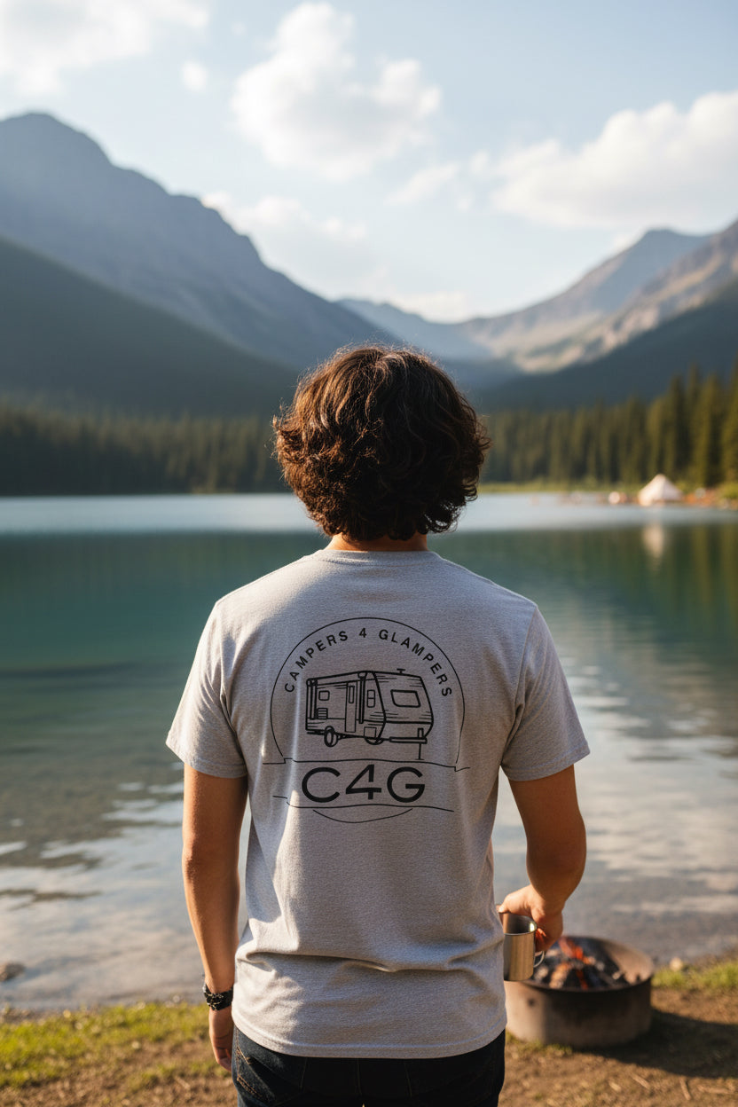 C4G Camper Van T-Shirt — Minimal Caravan Adventure Tee