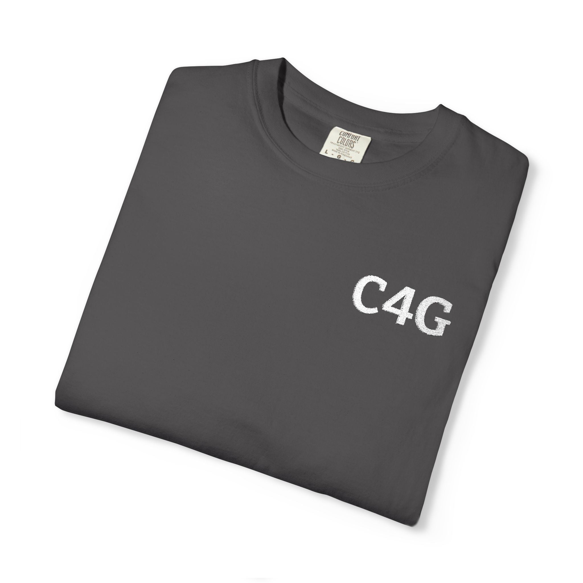 C4G Logo Garment-Dyed T-Shirt — Casual Streetwear Tee