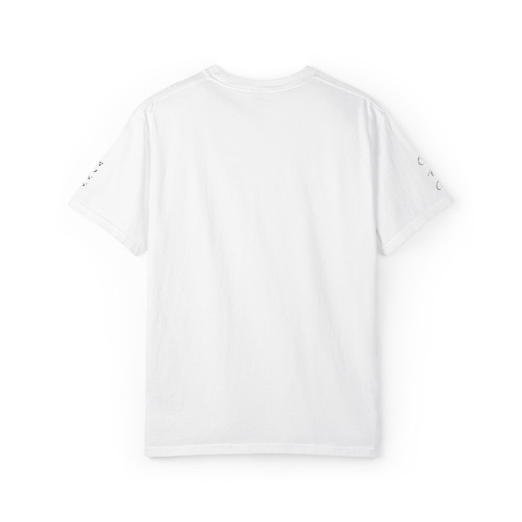 Minimalist 'LOVE' Graphic T-Shirt — White Casual Tee with Subtle Sleeve Art