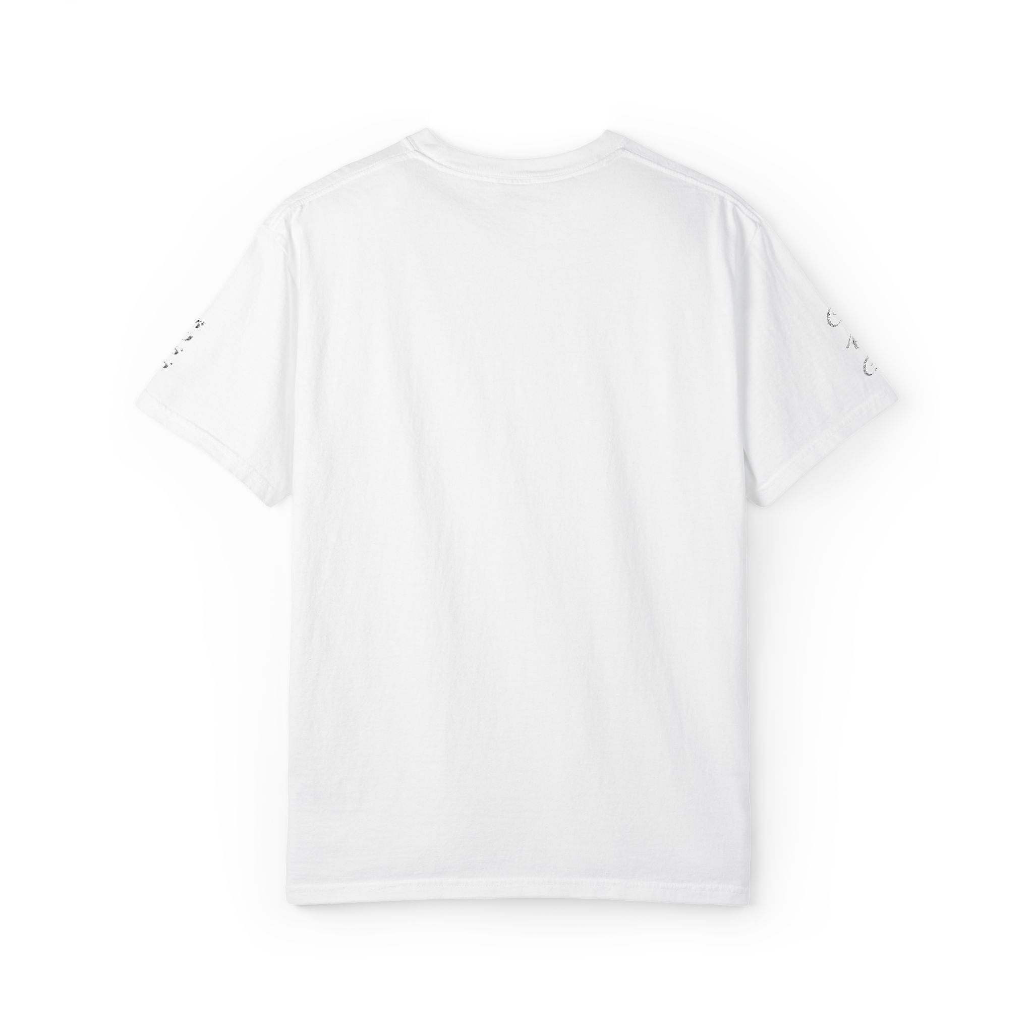 Minimalist 'LOVE' Graphic T-Shirt — White Casual Tee with Subtle Sleeve Art