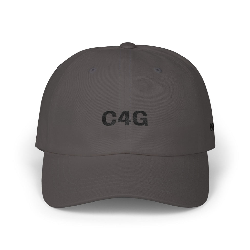 C4G Embroidered Classic Dad Cap — Minimalist White Baseball Hat