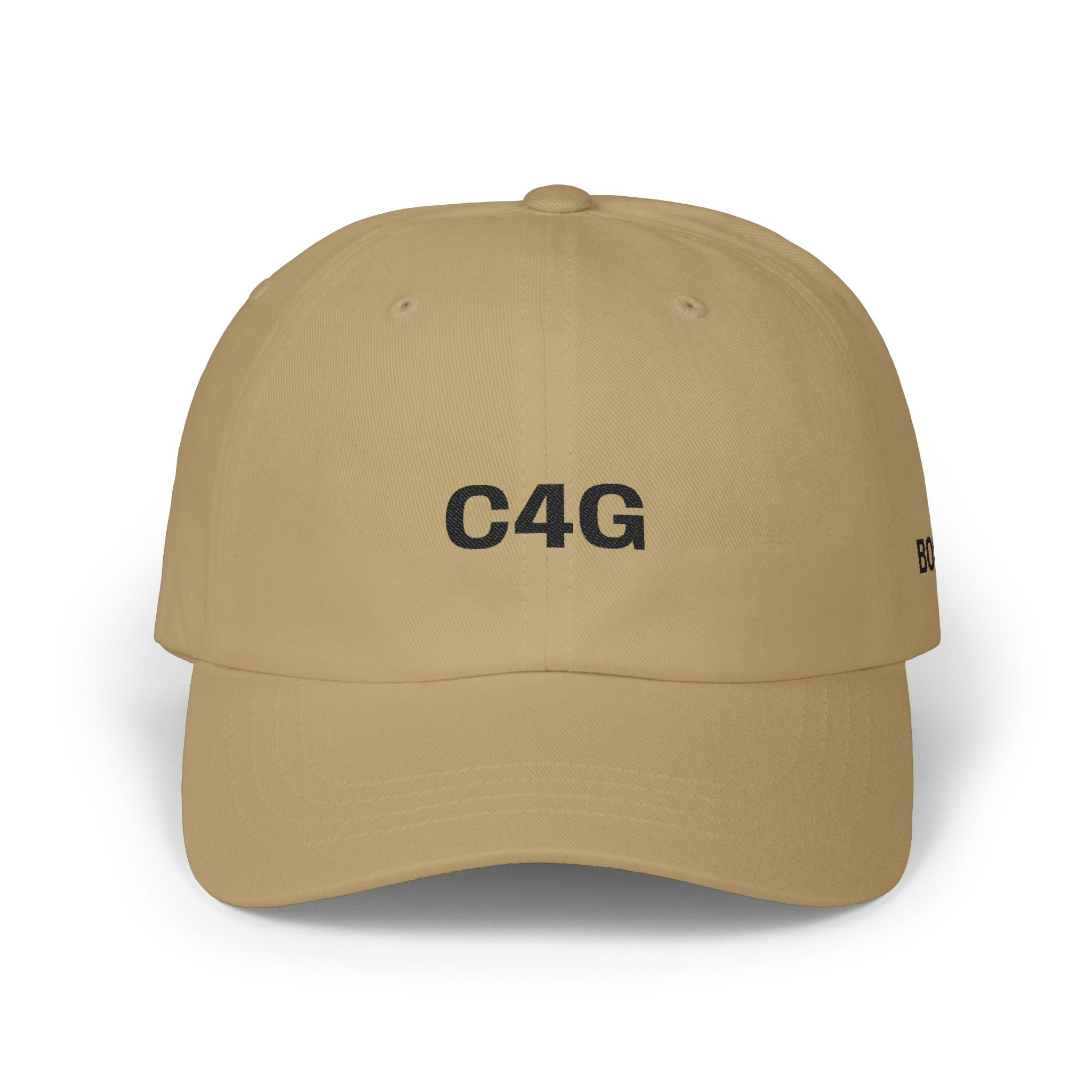 C4G Embroidered Classic Dad Cap — Minimalist White Baseball Hat