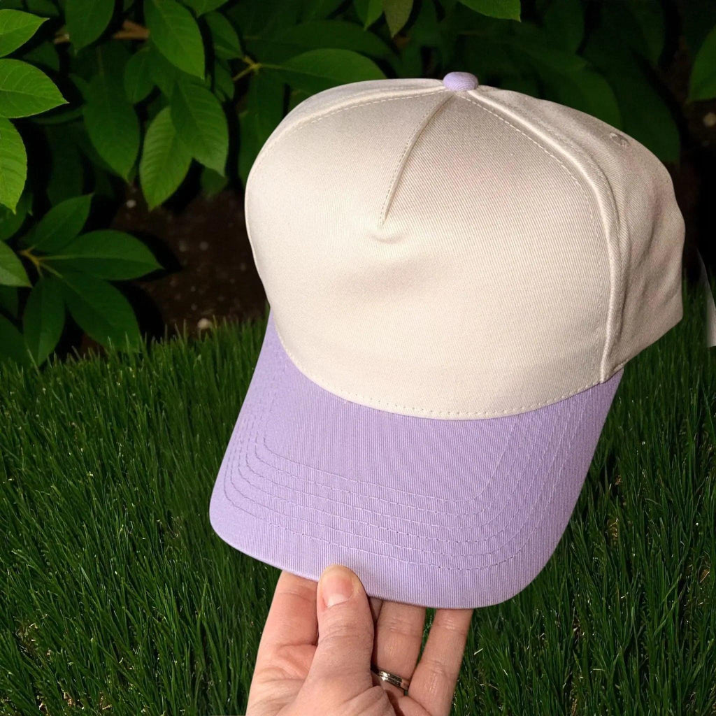 Red White & Blonde Embroidered Adjustable Five-Panel Twill Hat