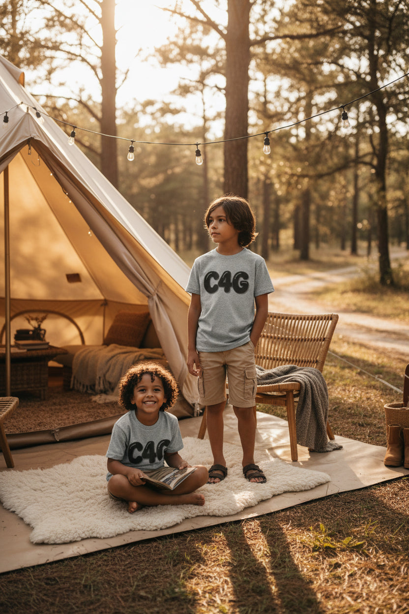 Kids Tee - 'C4G' Camper & Glamping Graphic | Cute RV Travel Shirt for Children