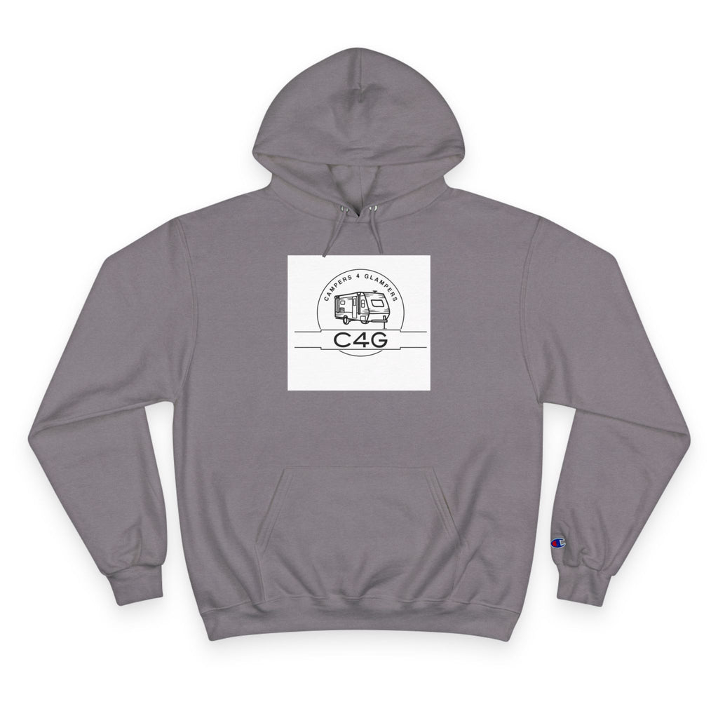 Very Social Camper Hoodie — Retro Camper Graphic Champion Hoodie