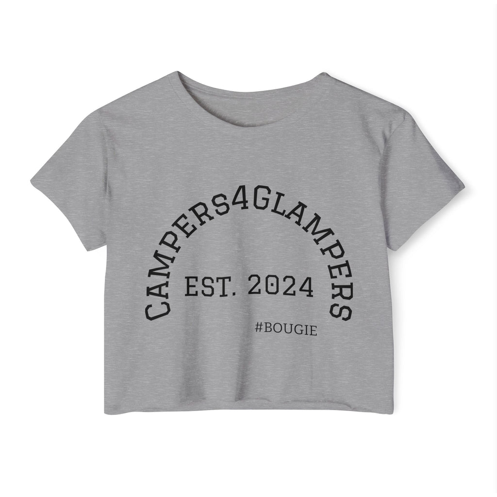 Festival Crop Top — "Campers4Glampers" Est. 2024 Crop Tee (C4G Caravan Graphic)