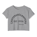 Festival Crop Top — "Campers4Glampers" Est. 2024 Crop Tee (C4G Caravan Graphic)