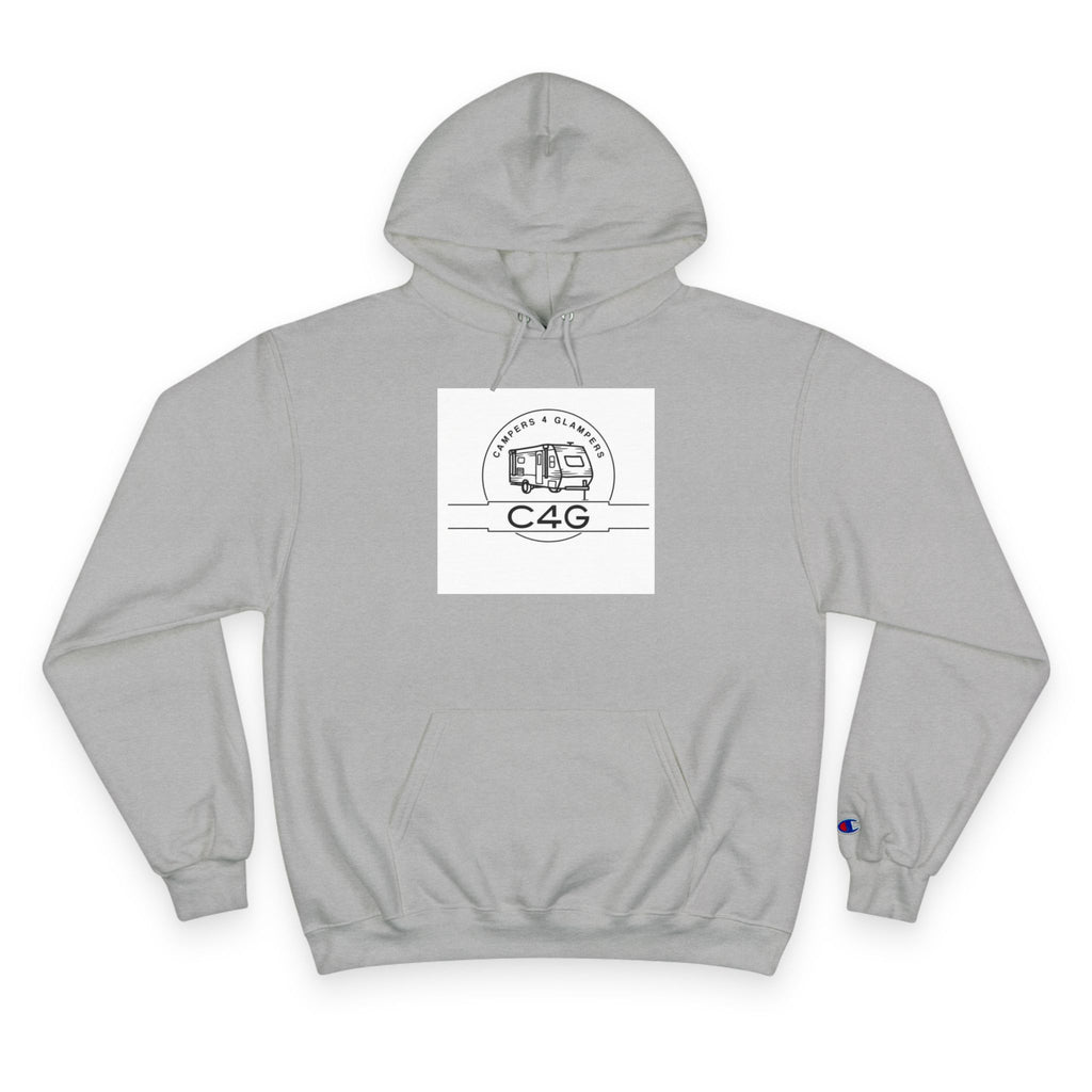 Very Social Camper Hoodie — Retro Camper Graphic Champion Hoodie