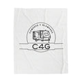 Velveteen Plush Blanket — 'Campers 4 Glampers (C4G)' RV Logo Cozy Throw