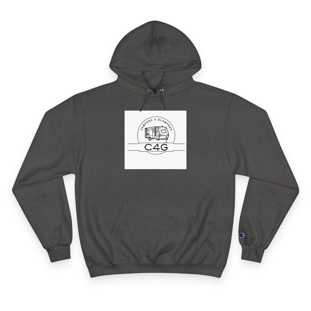 Very Social Camper Hoodie — Retro Camper Graphic Champion Hoodie