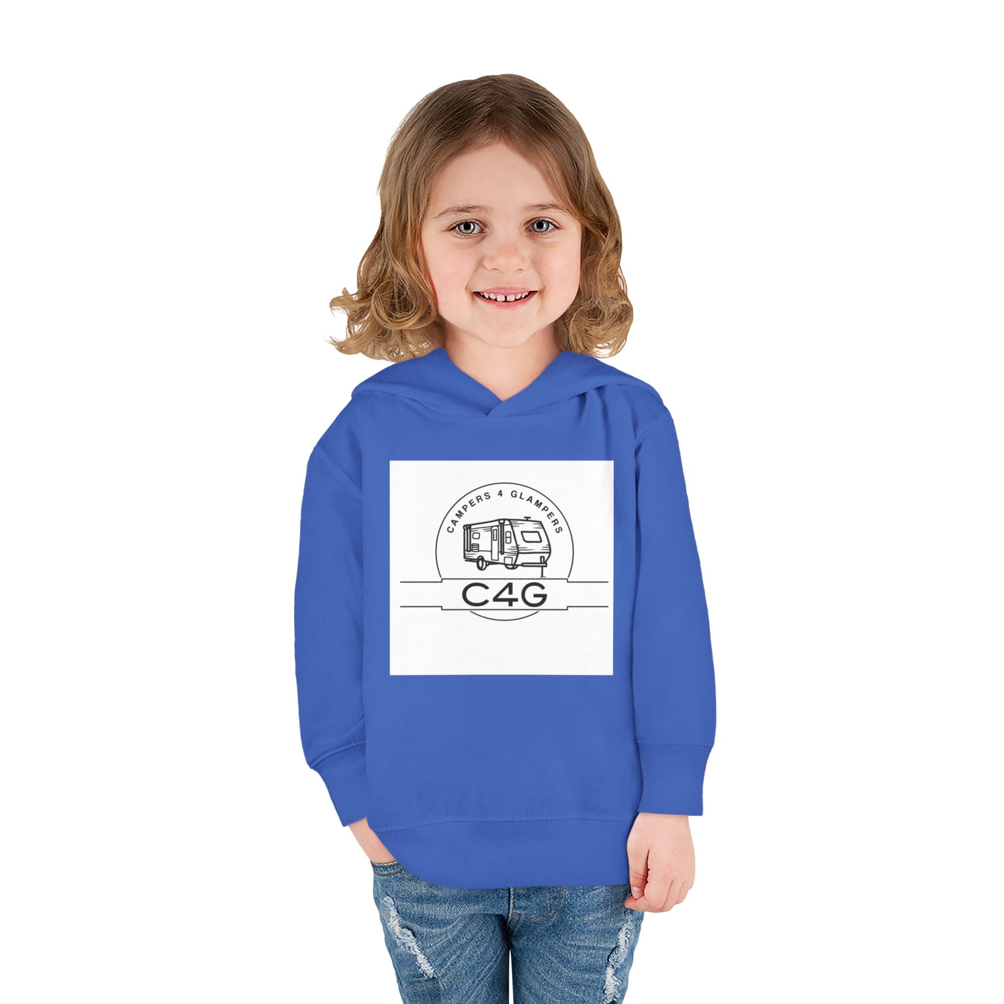 Toddler Hoodie — Retro Camper 'C4G' Pullover Fleece for Kids