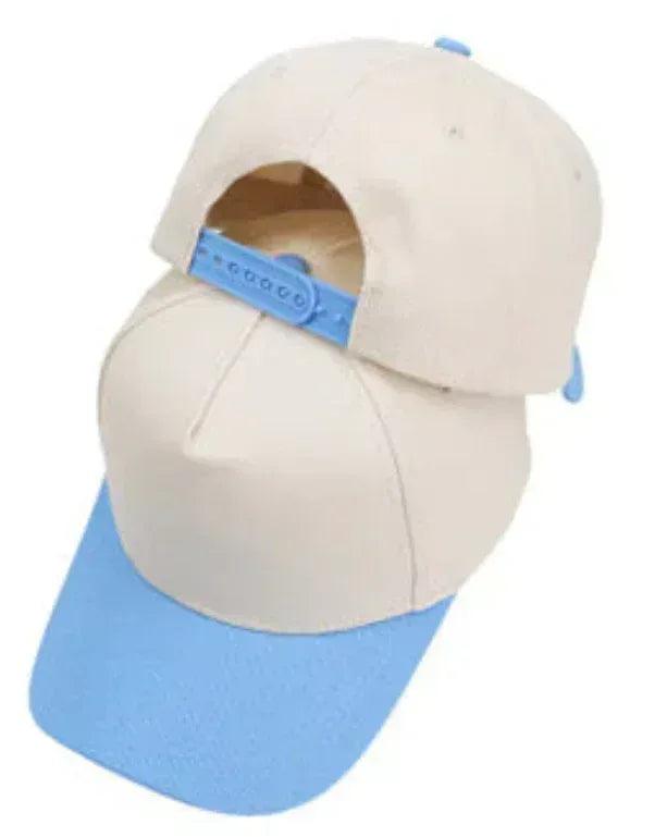 Red White & Blonde Embroidered Adjustable Five-Panel Twill Hat